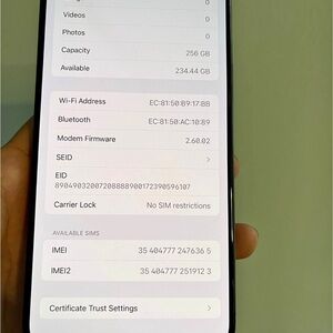 Black Smartphone with 256GB Storage